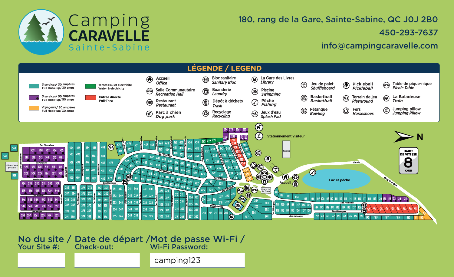 Plan du Camping Caravelle